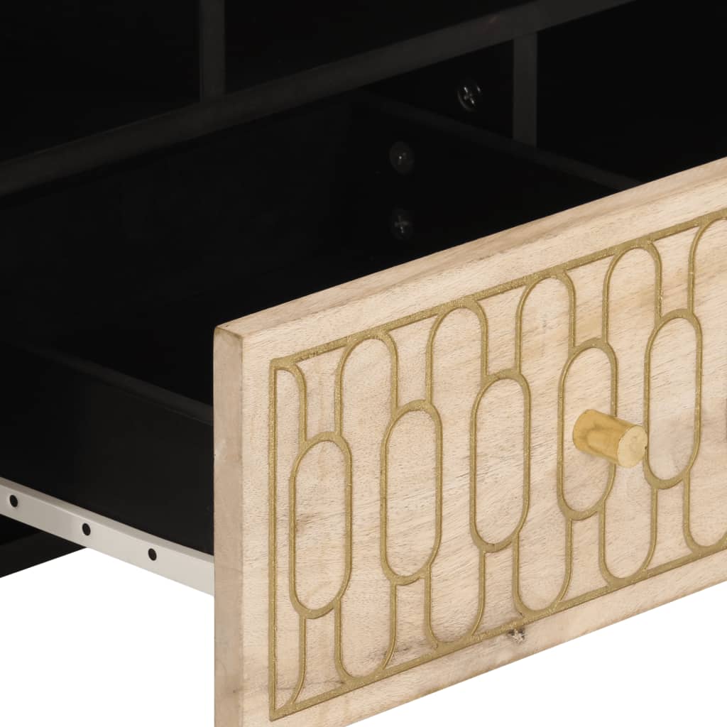 Mobile Porta TV-Mobile per TV-Credenza TV 100x33x46 cm in Legno Massello di Mango 471438