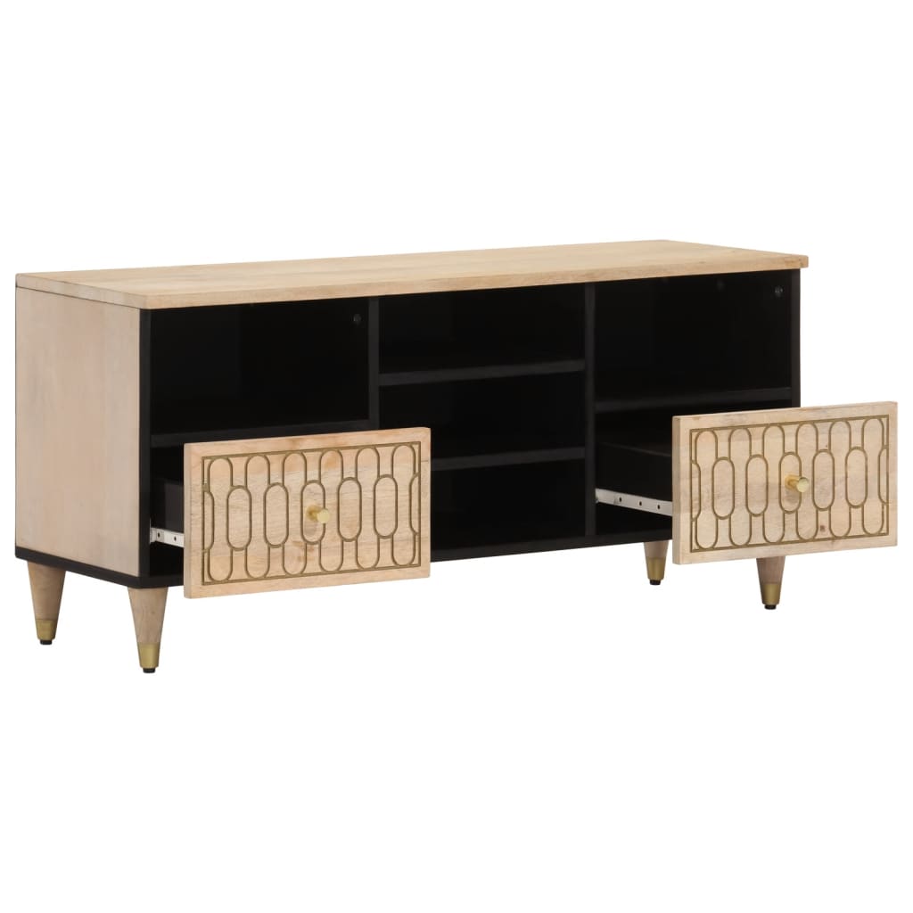 Mobile Porta TV-Mobile per TV-Credenza TV 100x33x46 cm in Legno Massello di Mango 234051