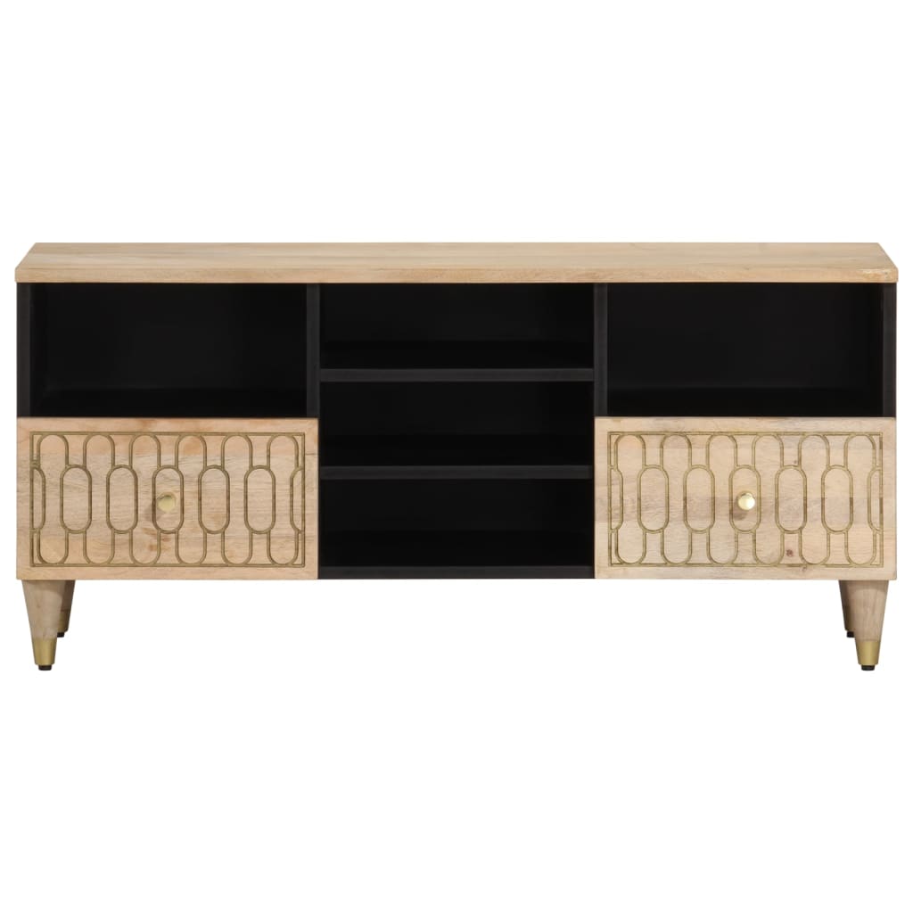 Mobile Porta TV-Mobile per TV-Credenza TV 100x33x46 cm in Legno Massello di Mango 234051
