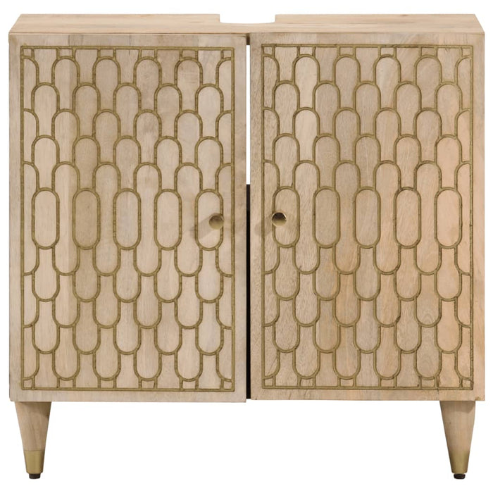 Mobile Lavabo da Bagno 62x33x58cm in Legno Massello di Mangocod mxl 92493