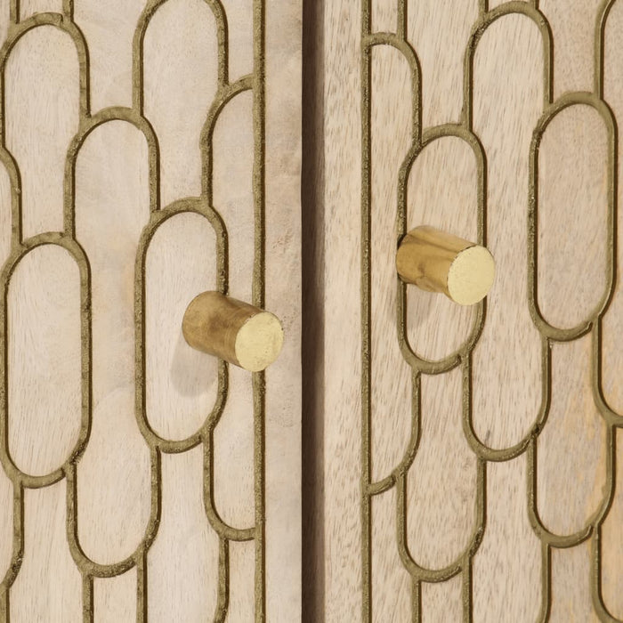 Mobile Lavabo da Bagno-Armadietto da bagno 62x33x58cm in Legno Massello di Mango 768744