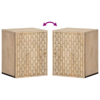 Mobile da Bagno a Parete 38x33x48 cm in Legno Massello di Mango 358268