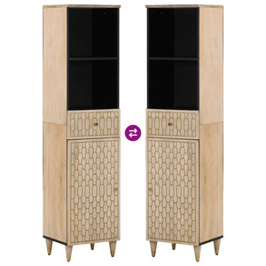 Mobile da Bagno 38x33x160 cm in Legno Massello di Mango 358270