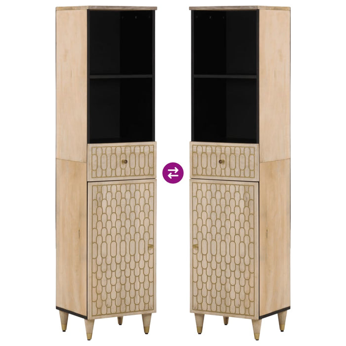 Mobile da Bagno 38x33x160 cm in Legno Massello di Mango 358270