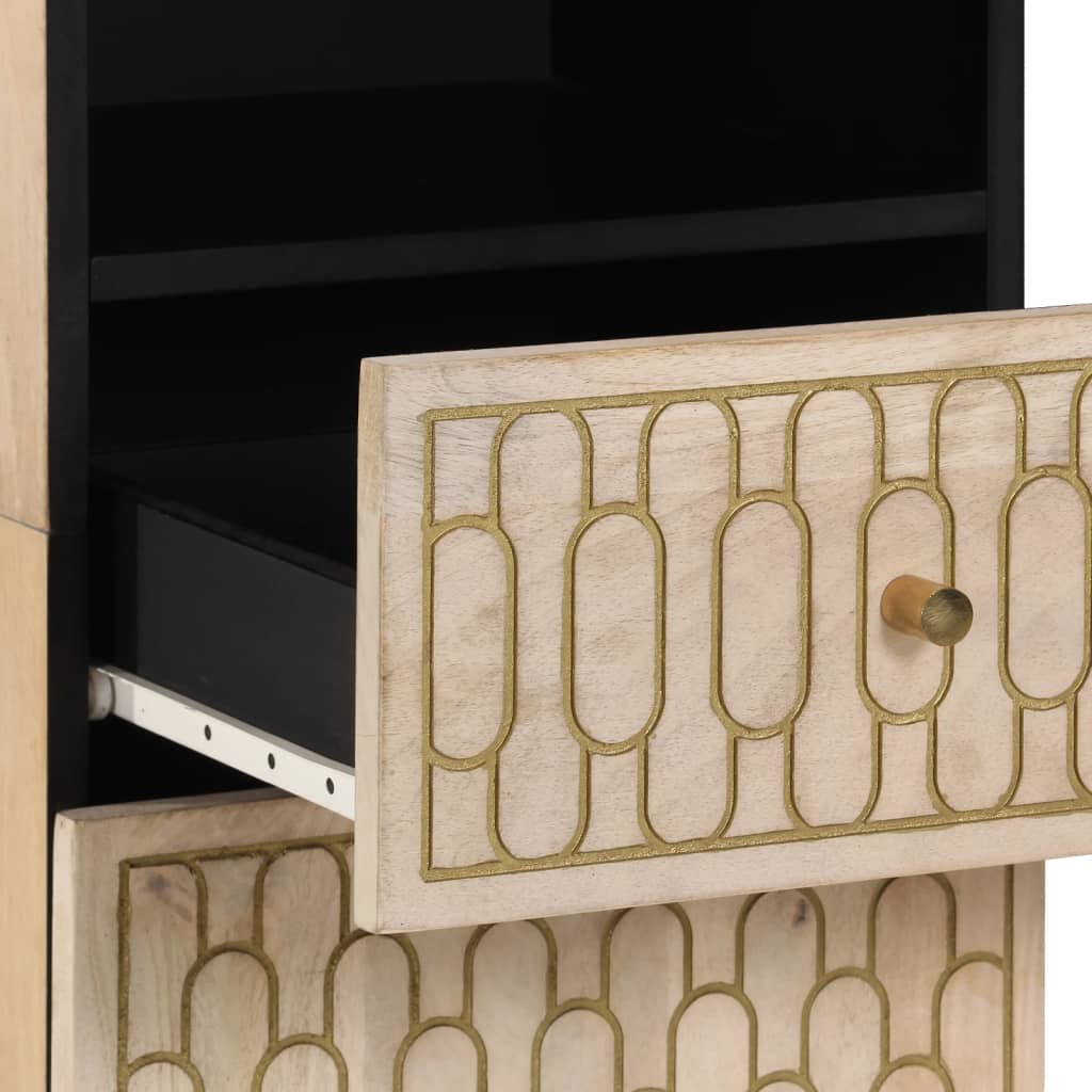 Mobile da Bagno 38x33x160 cm in Legno Massello di Mango 358270