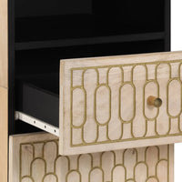 Mobile da Bagno 38x33x160 cm in Legno Massello di Mango 358270