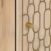 Mobile da Bagno 38x33x160 cm in Legno Massello di Mango 358270