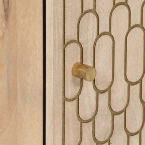 Mobile da Bagno 38x33x160 cm in Legno Massello di Mango 358270