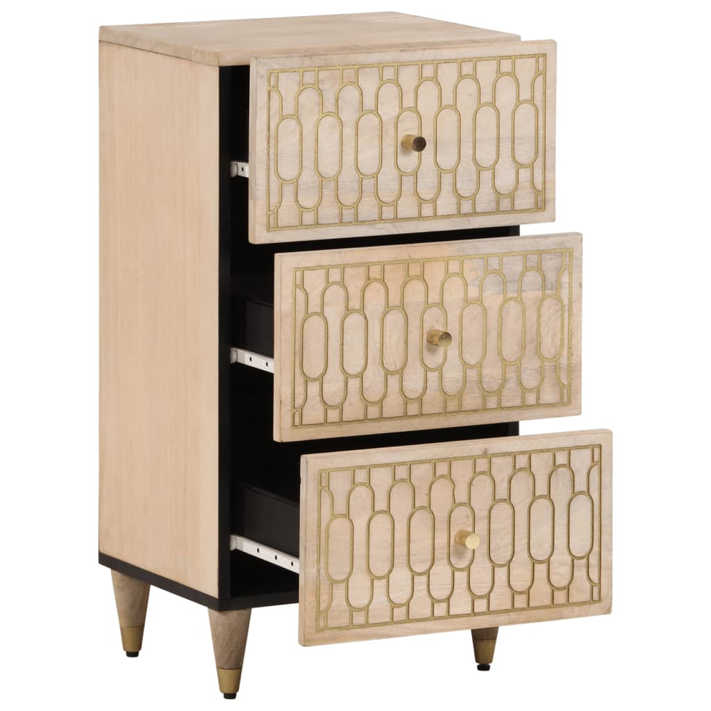 Credenza 40x33x75 cm in Legno Massello di Mango 358271
