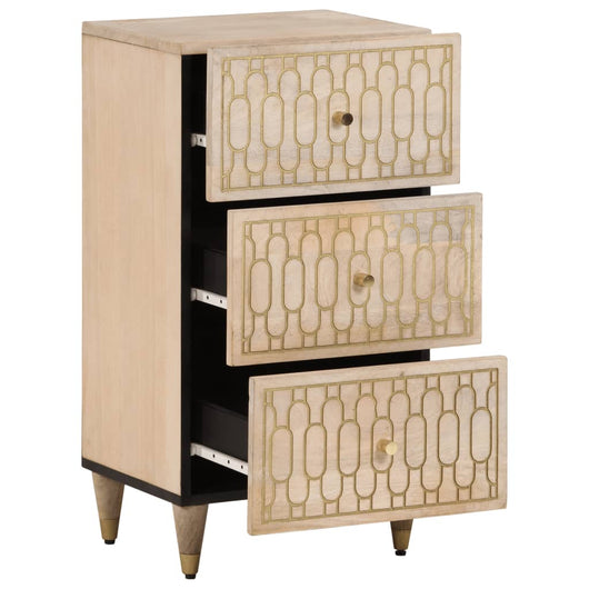 Credenza 40x33x75 cm in Legno Massello di Mango 358271