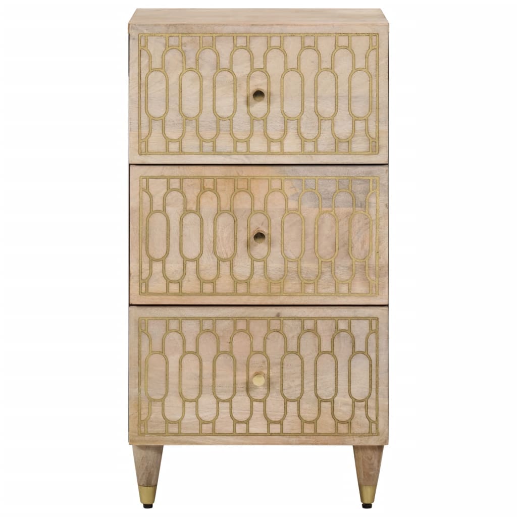Credenza 40x33x75 cm in Legno Massello di Mango 358271