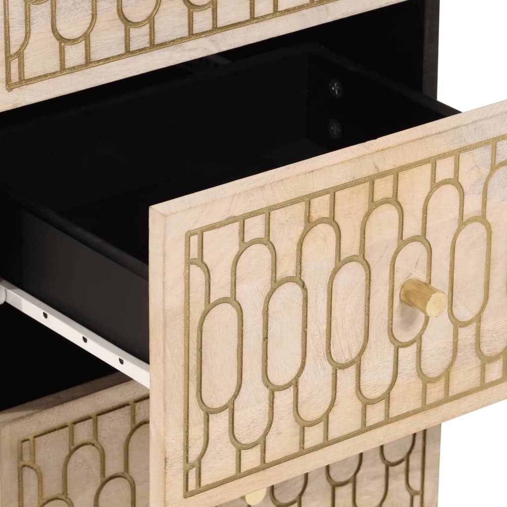 Credenza-Buffet-Armadio da cucina 40x33x75 cm in Legno Massello di Mango 581544