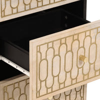 Credenza-Buffet-Armadio da cucina 40x33x75 cm in Legno Massello di Mango 581544