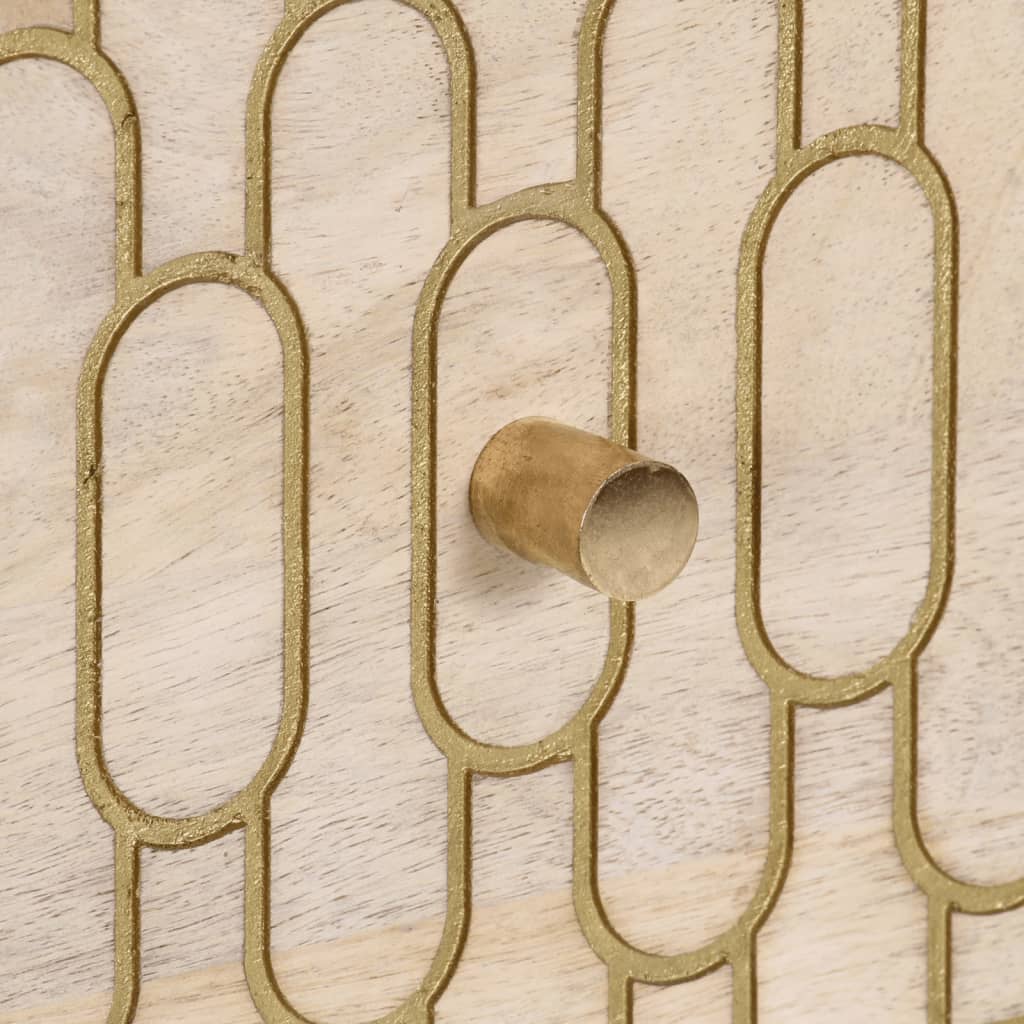 Credenza 40x33x75 cm in Legno Massello di Mango 358271