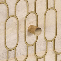 Credenza 40x33x75 cm in Legno Massello di Mango 358271