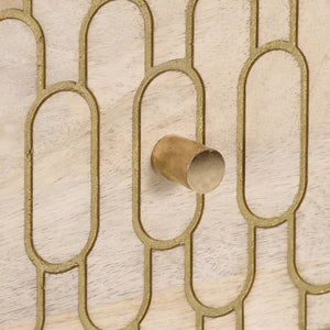 Credenza-Buffet-Armadio da cucina 40x33x75 cm in Legno Massello di Mango 581544