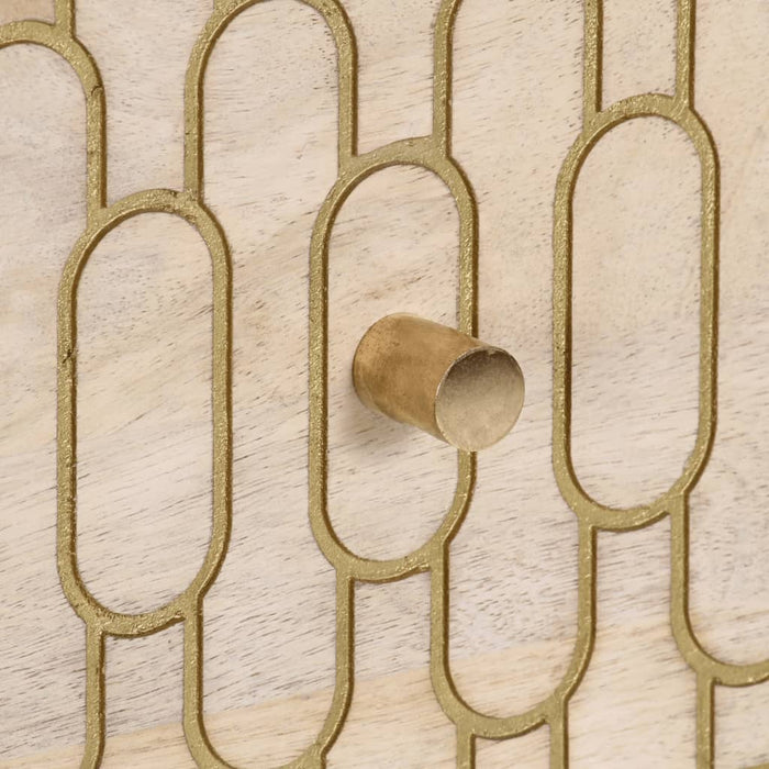 Credenza-Buffet-Armadio da cucina 40x33x75 cm in Legno Massello di Mango 581544