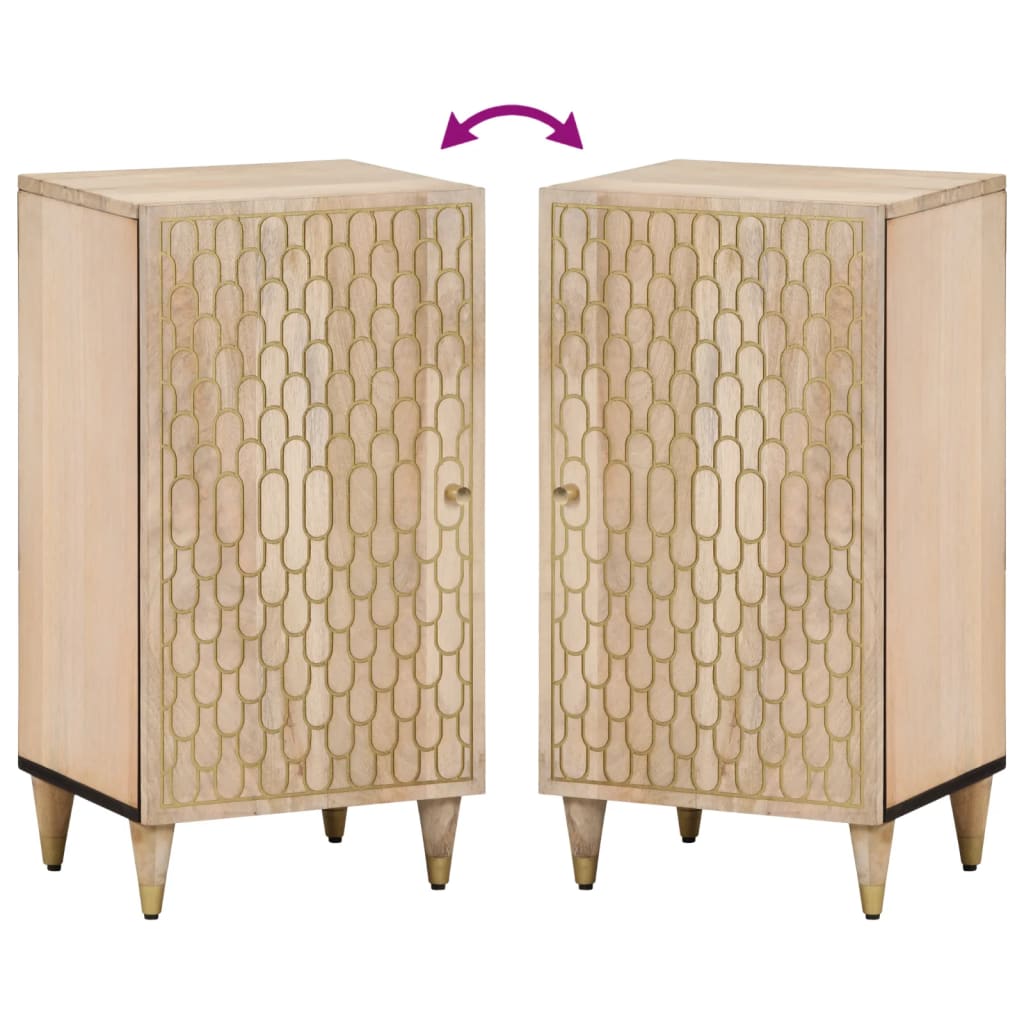 Credenza 40x33x75 cm in Legno Massello di Mango 358272