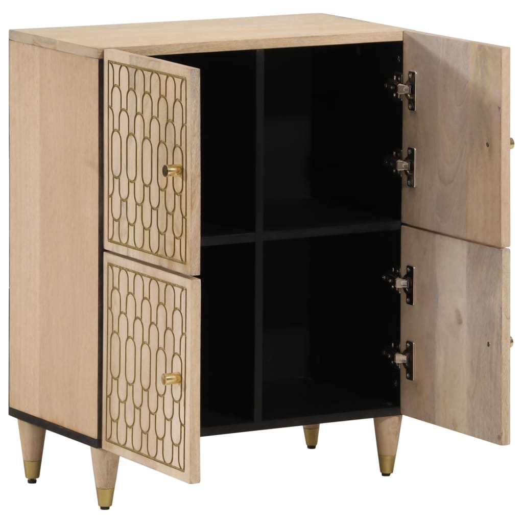 Credenza 60x33x75 cm in Legno Massello di Mango 358274