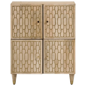 Credenza 60x33x75 cm in Legno Massello di Mango 358274