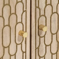 Credenza 60x33x75 cm in Legno Massello di Mango 358274