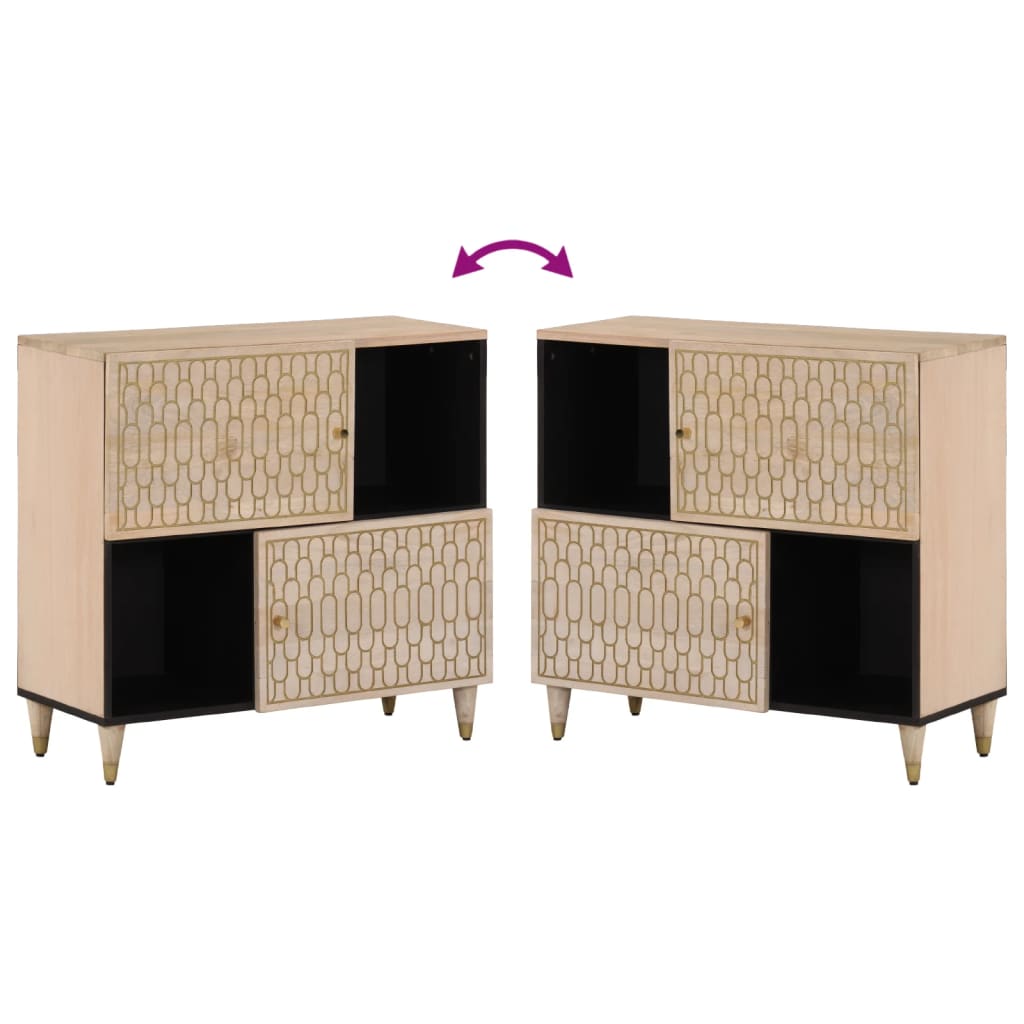 Credenza 80x33x75 cm in Legno Massello di Mango 358275