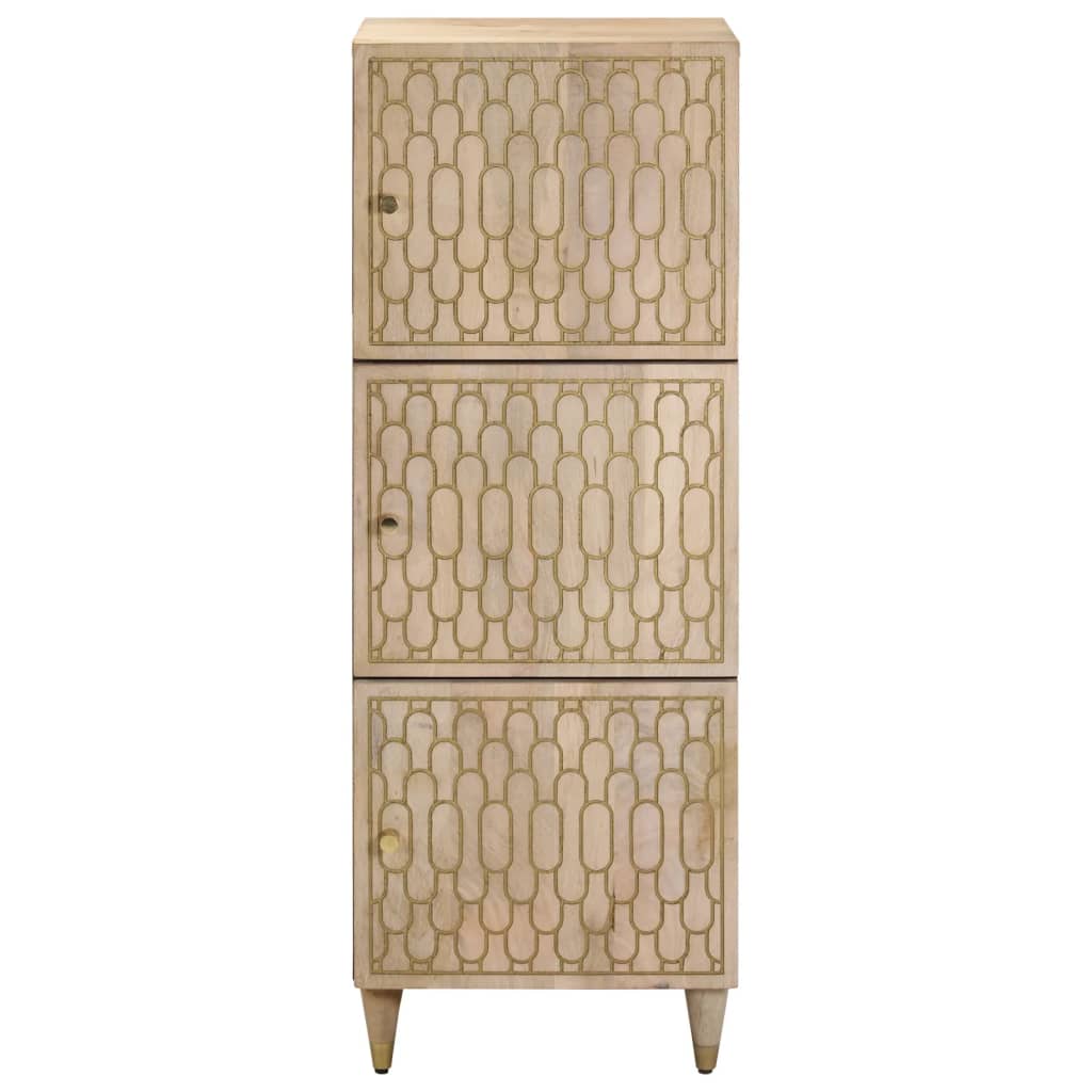 Buffet credenza cassettiera armadio mobile contenitore organizer per cucina soggiorno salotto 40 x 33 x 110 cm legno massello di mango marrone 02_0029578