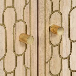 Credenza 60x33x110 cm in Legno Massello di Mango 358278