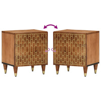 Comodino 40x33x46 cm in Legno Massello di Mango 358280