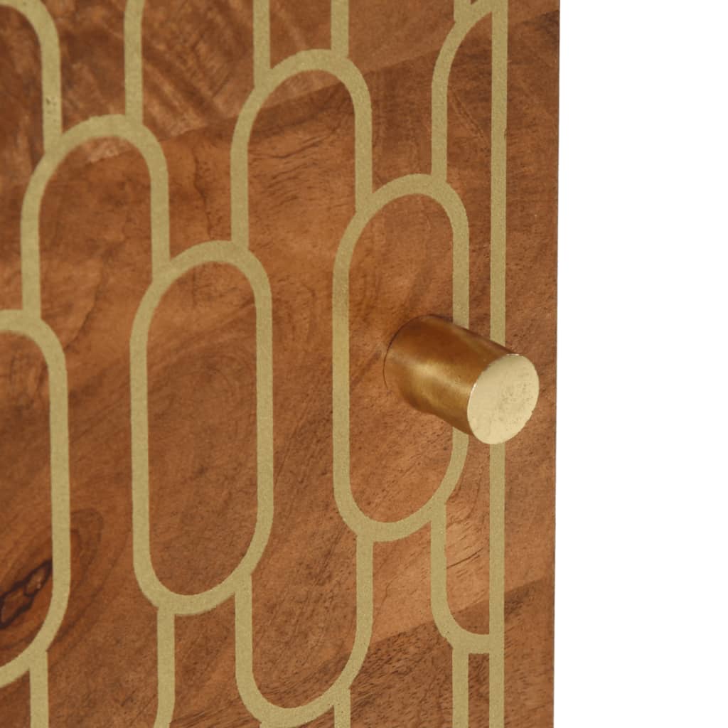 vidaXL Comodino 40x33x46 cm in Legno Massello di Mango