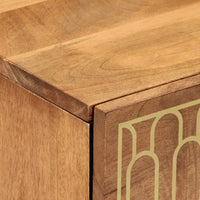 vidaXL Comodino 40x33x46 cm in Legno Massello di Mango