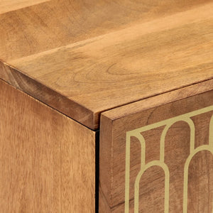 Comodino-Tavolino da notte 40x33x46 cm in Legno Massello di Mango 711636