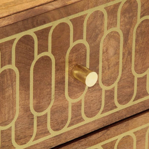 vidaXL Comodino 40x33x46 cm in Legno Massello di Mango