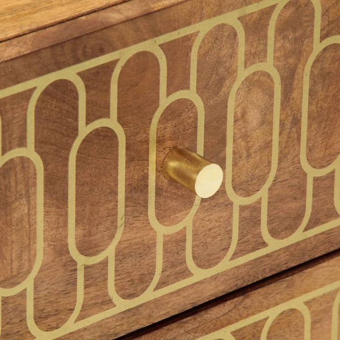 Comodini 2pz 40x33x46 cm in Legno Massello di Mango 358283