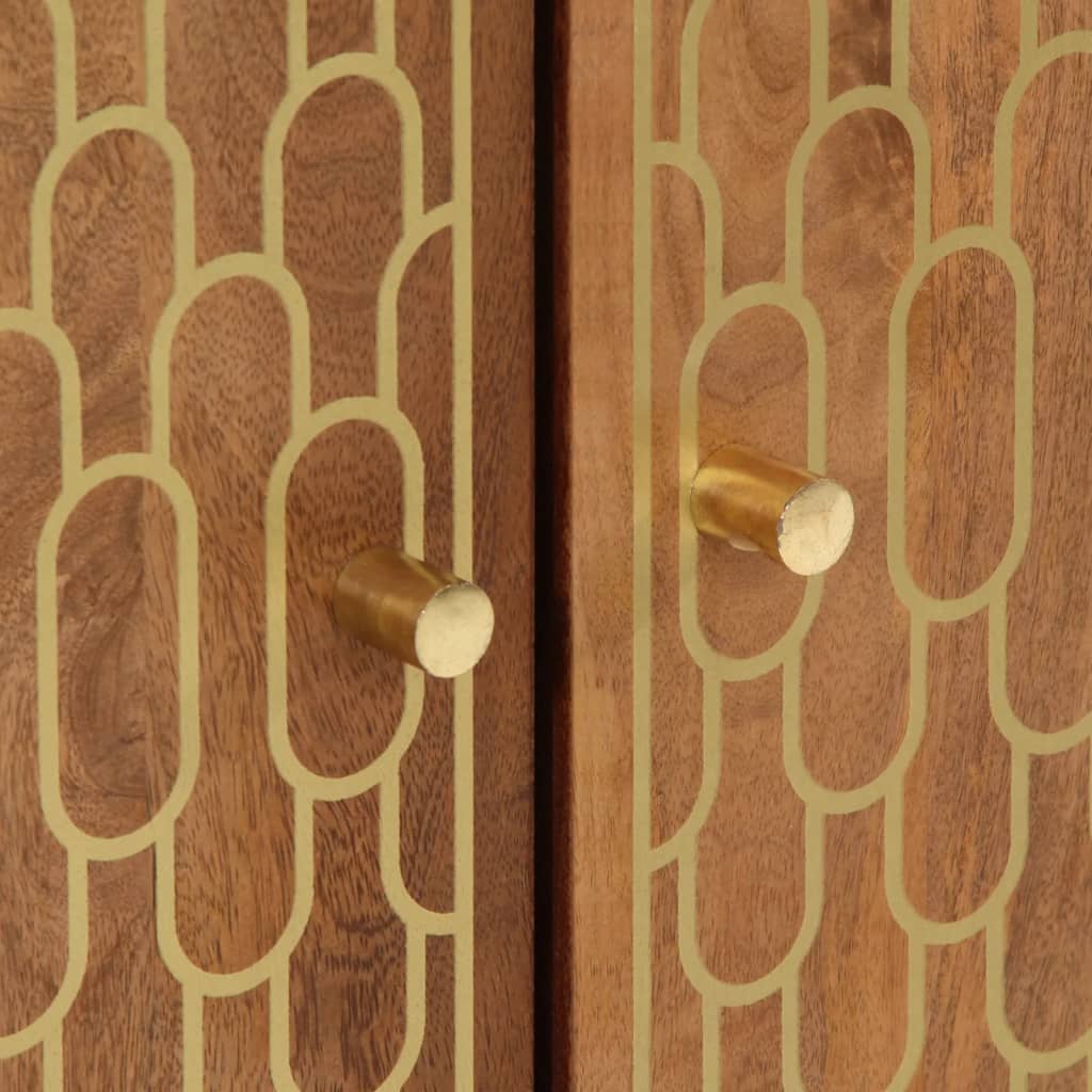 Credenza 60x33x75 cm in Legno Massello di Mango 358286