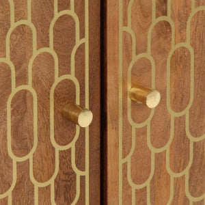 Credenza 60x33x75 cm in Legno Massello di Mango 358286