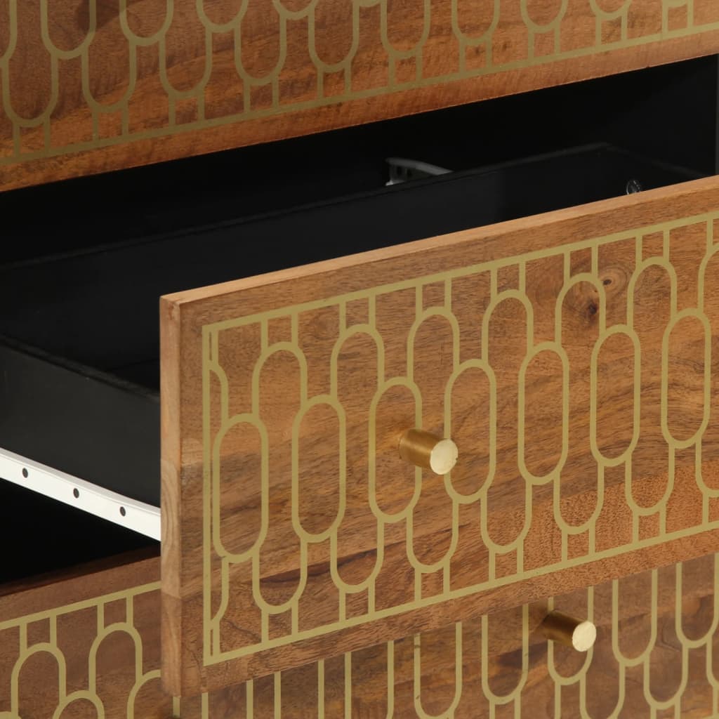 Credenza 60x33x75 cm in Legno Massello di Mango 358287