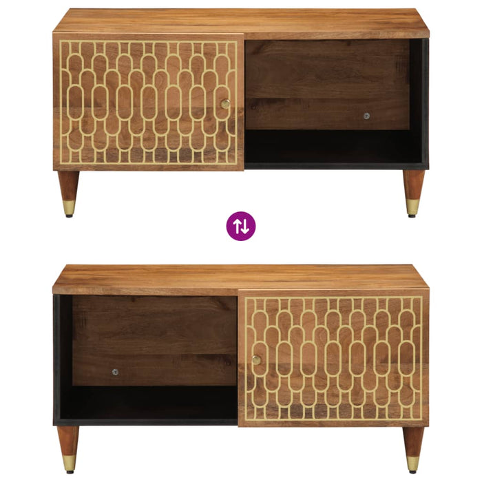 Tavolino da Salotto 80x50x40 cm Legno Massello di Mango 358288