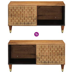 Tavolino da Salotto-Tavolino da soggiorno-Tavolo 80x50x40 cm Legno Massello di Mango 846101