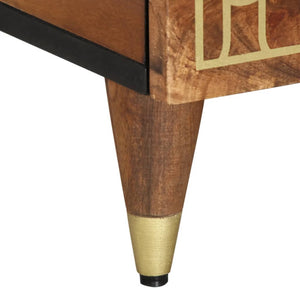 Tavolino da Salotto-Tavolino da soggiorno-Tavolo 80x50x40 cm Legno Massello di Mango 422544