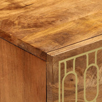 Comodino-Tavolino da notte 50x33x60 cm in Legno Massello di Mango 720536