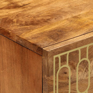 Comodino 50x33x60 cm in Legno Massello di Mango 358292