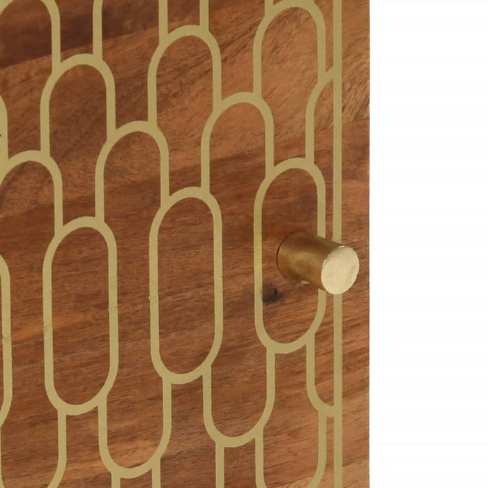 Comodino 50x33x60 cm in Legno Massello di Mango 358292