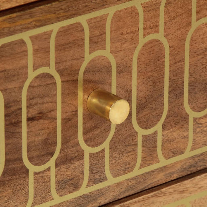 vidaXL Comodino 50x33x62 cm in Legno Massello di Mango