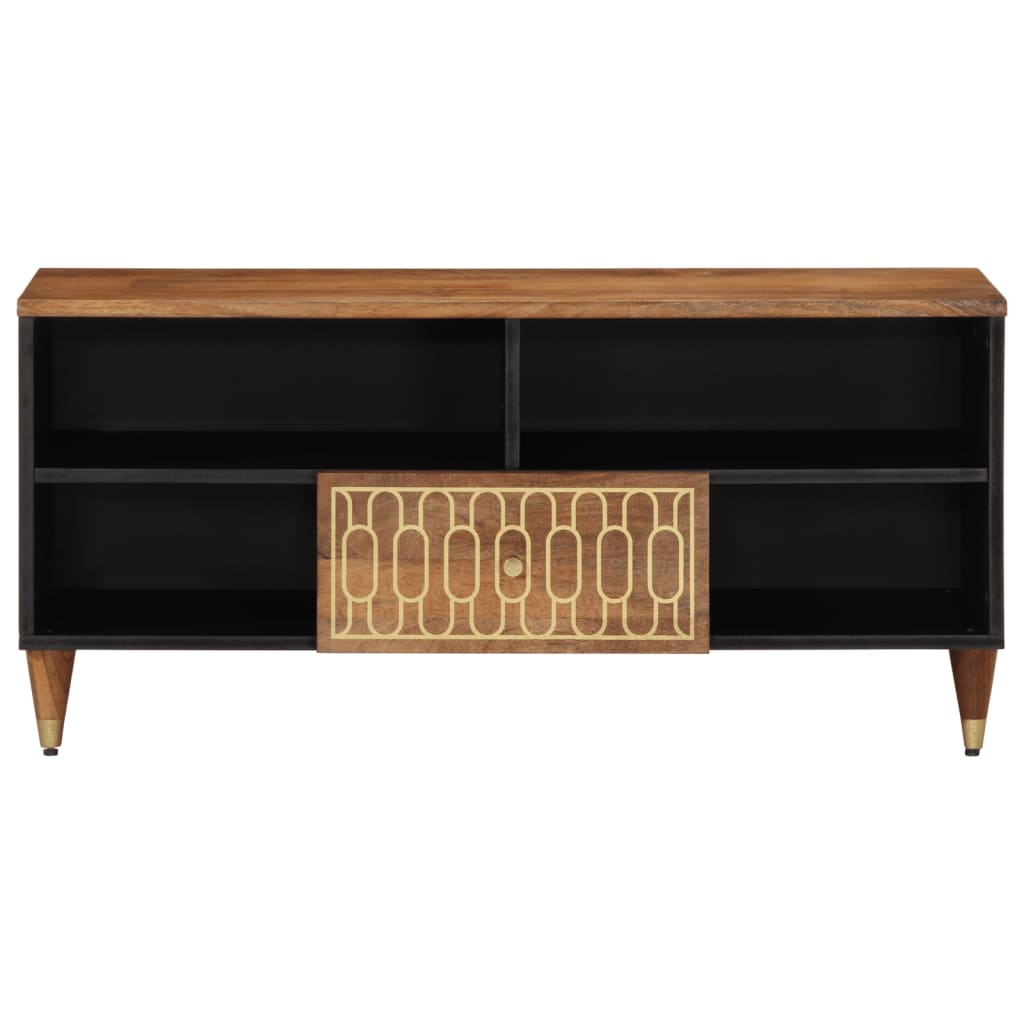 Mobile Porta TV-Mobile per TV-Credenza TV 100x33x46 cm in Legno Massello di Mango 238052