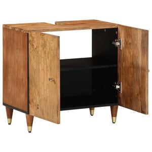 vidaXL Mobile Lavabo da Bagno 62x33x58cm in Legno Massello di Mango