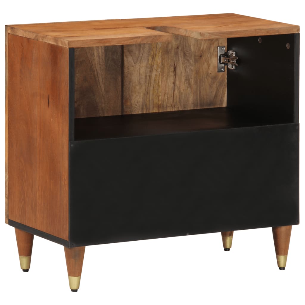 Mobile Lavabo da Bagno-Armadietto da bagno 62x33x58cm in Legno Massello di Mango 887733