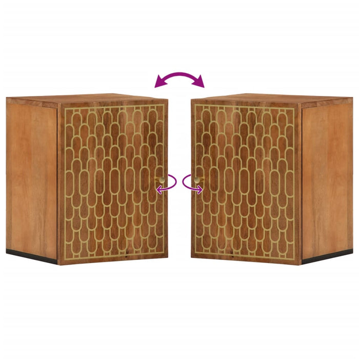 vidaXL Mobile da Bagno a Parete 38x33x48 cm in Legno Massello di Mango