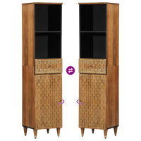 Mobile da Bagno 38x33x160 cm in Legno Massello di Mango 358306