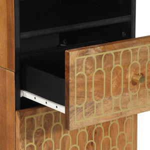 vidaXL Mobile da Bagno 38x33x160 cm in Legno Massello di Mango